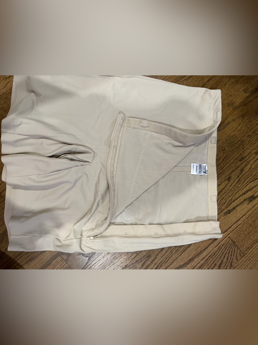 Motif Beige Neutral Skirt Slip with Hook & Zipper Closure